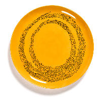 SERAX - Feast by Ottolenghi - Bord L 26x26cm Sunny Yellow Swirl-D - thumbnail