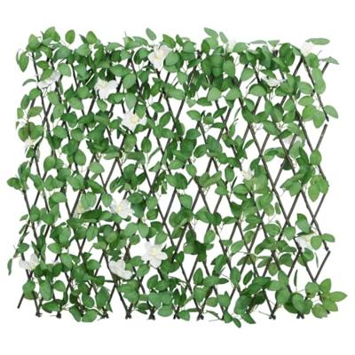 VidaXL Kunstplant klimop op latwerk 5 st uittrekbaar 186x30 cm groen - thumbnail