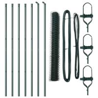 VidaXL Afrasteringspaal groen 10 x 1,4 m (36 mm gaas) staal en pvc - thumbnail