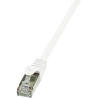 LogiLink CP2081S RJ45 Netwerkkabel, patchkabel CAT 6 F/UTP 7.50 m Wit Snagless 1 stuk(s) - thumbnail
