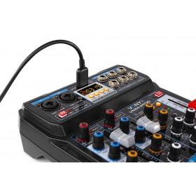 Vonyx VMM-P500 4-kanaals mixer met USB, BT & MP3-speler