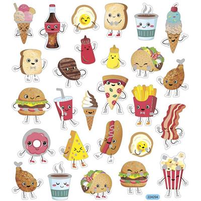 Creativ Company Stickers, fast food, vel 15x16,5 cm, 1 vel Creativ Company Stickers, fast food, vel 15x16,5 cm, 1 vel