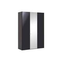 Goossens Kledingkast Easy Storage Ddk, Kledingkast 153 cm breed, 220 cm hoog, 2x draaideur en 1x spiegel draaideur midden - thumbnail