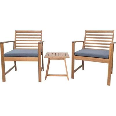 FSC Acaciahouten tuinmeubelset met kussens - 2 personen - Cali - Grijs