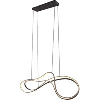 LED Hanglamp - Trio Select Nala - 1 Lichtpunt van 57 Watt - Dimbaar - Aanpasbare Lichtkleur - Hoogte Aanpasbaar - IP20 - Mat Zwart - Metaal - thumbnail