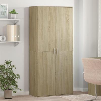 Schoenenkast 80x39x178 cm spaanplaat sonoma eikenkleurig