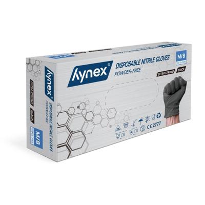 Handschoen hynex nitril m zwart 5gr 100 stuks