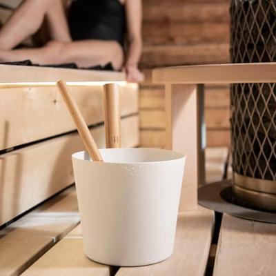 Rento Design sauna-emmer met greep - Wit