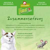 GRANATAPET FeiniSnack Poultry and cat grass - Kattensnoepje - 50g - thumbnail