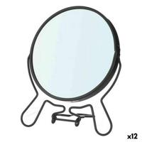 Vergrotende Spiegel Berilo Zwart Ijzer 13 x 15,3 x 1,5 cm (12 Stuks) - thumbnail