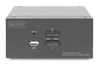 Digitus DS-12862 KVM-switch 2 poorten DisplayPort 3840 x 2160 Pixel - thumbnail