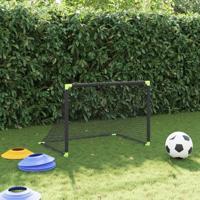 Kindervoetbaldoel inklapbaar 90x64x64 cm zwart - thumbnail