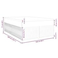 Boxspring met matras fluweel roze 160x200 cm - thumbnail