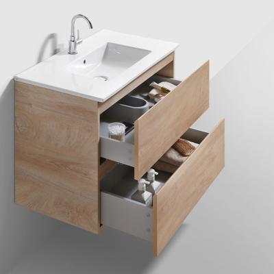 Badmeubelset Met Spiegel Clou InBe 80 CM Grieks Eiken Badmeubelset Met Spiegel Clou InBe 80 CM Grieks Eiken