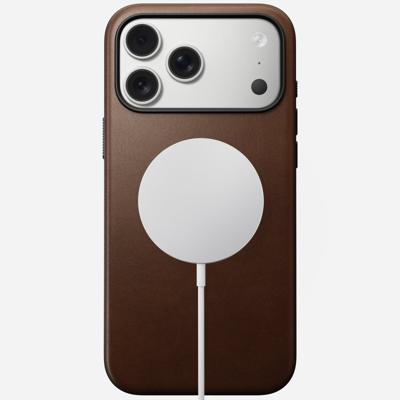 Nomad Modern Leather Case iPhone 17 Pro Max Rustic Brown Horween