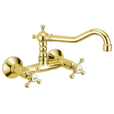 Wastafelkraan Muurbevestiging Mengkraan Hoog Sapho Antea Goud Wastafelkraan Muurbevestiging Mengkraan Hoog Sapho Antea Goud