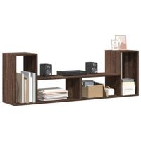 Tv-meubelen 2 st 75x30x50 cm bewerkt hout bruin eikenkleurig - thumbnail