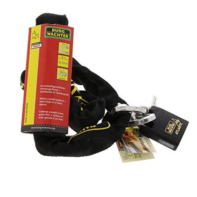 Antidiefstalketting - BURG WACHTER - SKM 6/90/NI40 - 90 cm, 6 mm gehard vierkant staal, maritiem roestvrijstalen hangslot