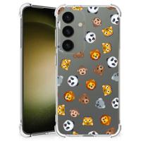 Doorzichtige Silicone Hoesje voor Samsung Galaxy S24 Dieren Emojis - thumbnail