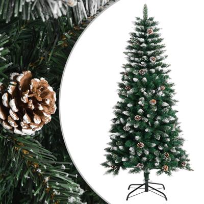 VidaXL Kunstkerstboom met standaard 120 cm pvc groen