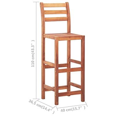 Barstoelen 2 st massief acaciahout Barstoelen 2 st massief acaciahout