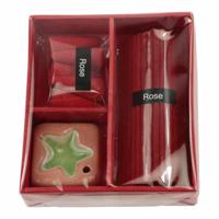 Geschenkset Wierook Roos met Wierook Brander - thumbnail