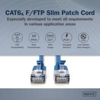 Digitus DK-1632-A-010S-B RJ45 Netwerkkabel, patchkabel CAT 6A F/FTP 1 m Blauw Kleurcodering, Afgeschermd, Meerdradig, Met anti-kniktule 1 stuk(s) - thumbnail