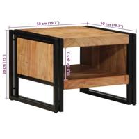 Salontafel 50x50x38 cm massief acaciahout - thumbnail