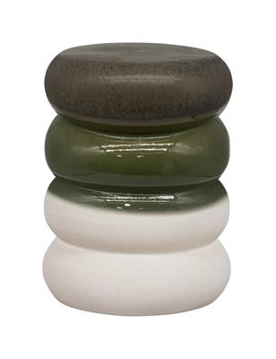 vtwonen Bijzettafel 'Bulb' Keramiek, kleur Groen Melange