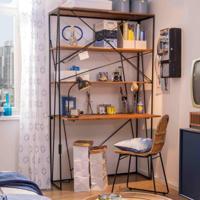 Tom Tailor Bureau/Wandkast 'Nikcole' Mangohout en metaal, 202 x 120cm - thumbnail