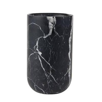 Zuiver Vaas 'Fajen' Marmer, 25cm hoog, kleur Zwart
