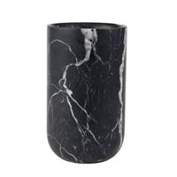 Zuiver Vaas 'Fajen' Marmer, 25cm hoog, kleur Zwart - thumbnail