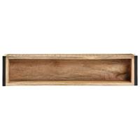 Plantenbak 90x20x68 cm ruw mangohout - thumbnail