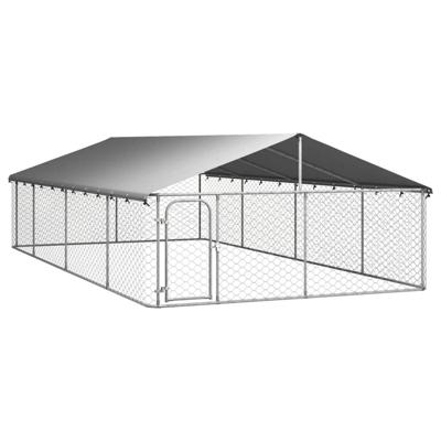 Hondenkennel voor buiten met dak 600x300x150 cm