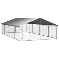 Hondenkennel voor buiten met dak 600x300x150 cm - thumbnail