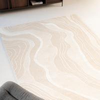 By-Boo Vloerkleed 'Soil' Wol, 190 x 290cm, kleur Beige - thumbnail