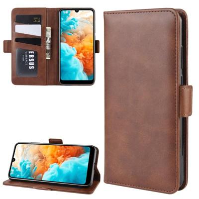 Portemonnee staan leer mobiele telefoon geval voor Huawei Y6 Pro 2019 met portemonnee & houder & kaartsleuven (bruin)