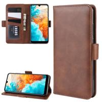 Portemonnee staan leer mobiele telefoon geval voor Huawei Y6 Pro 2019 met portemonnee & houder & kaartsleuven (bruin) - thumbnail
