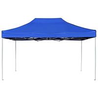 Partytent professioneel inklapbaar 4,5x3 m aluminium blauw - thumbnail