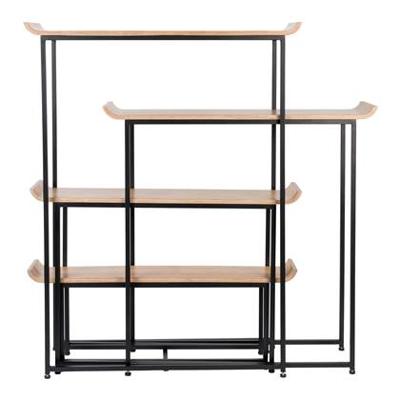 Zuiver Wandrek 'Flodka' Hout en staal, Set van 4 stuks