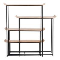 Zuiver Wandrek 'Flodka' Hout en staal, Set van 4 stuks - thumbnail