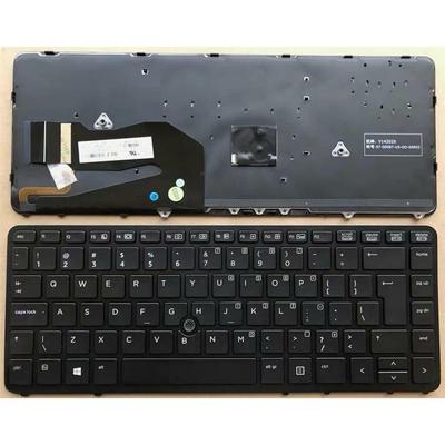 Notebook keyboard for HP EliteBook 840 850 G1 G2 with pointstick black frame backlit big 'Enter'