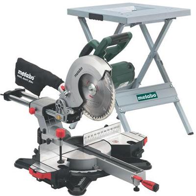 Metabo KGS 254 M Afkortzaag + UMS onderstel | 1800 Watt met trekfunctie - 690618000