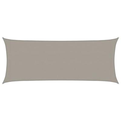VidaXL Zonnezeil 160 g/m² rechthoekig 2x5 m hdpe lichtgrijs