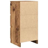 Dressoir 37,5x35x76 cm bewerkt hout oud houtkleurig - thumbnail