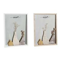 Wandspiegel DKD Home Decor Wit Natuurlijk Cottage 30 x 4 x 40 cm (2 Stuks) (2 Onderdelen) - thumbnail