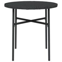 3-delige Tuinset poly rattan zwart - thumbnail
