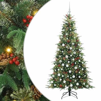 VidaXL Kunstmatige inklapbare kerstboom groen 180 cm pe en pvc VidaXL Kunstmatige inklapbare kerstboom groen 180 cm pe en pvc