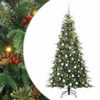 VidaXL Kunstmatige inklapbare kerstboom groen 180 cm pe en pvc - thumbnail