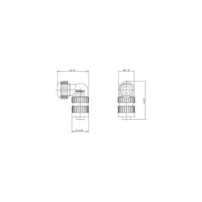 Hirschmann 934 129-100-1 Ronde connector Koppeling, haaks Serie (ronde connectoren): CA Totaal aantal polen: 3 + PE 1 stuk(s)